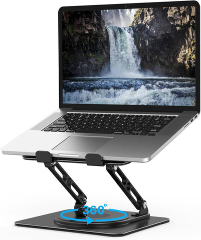 Adjustable Laptop Stand for Desk with 360 Rotating Base