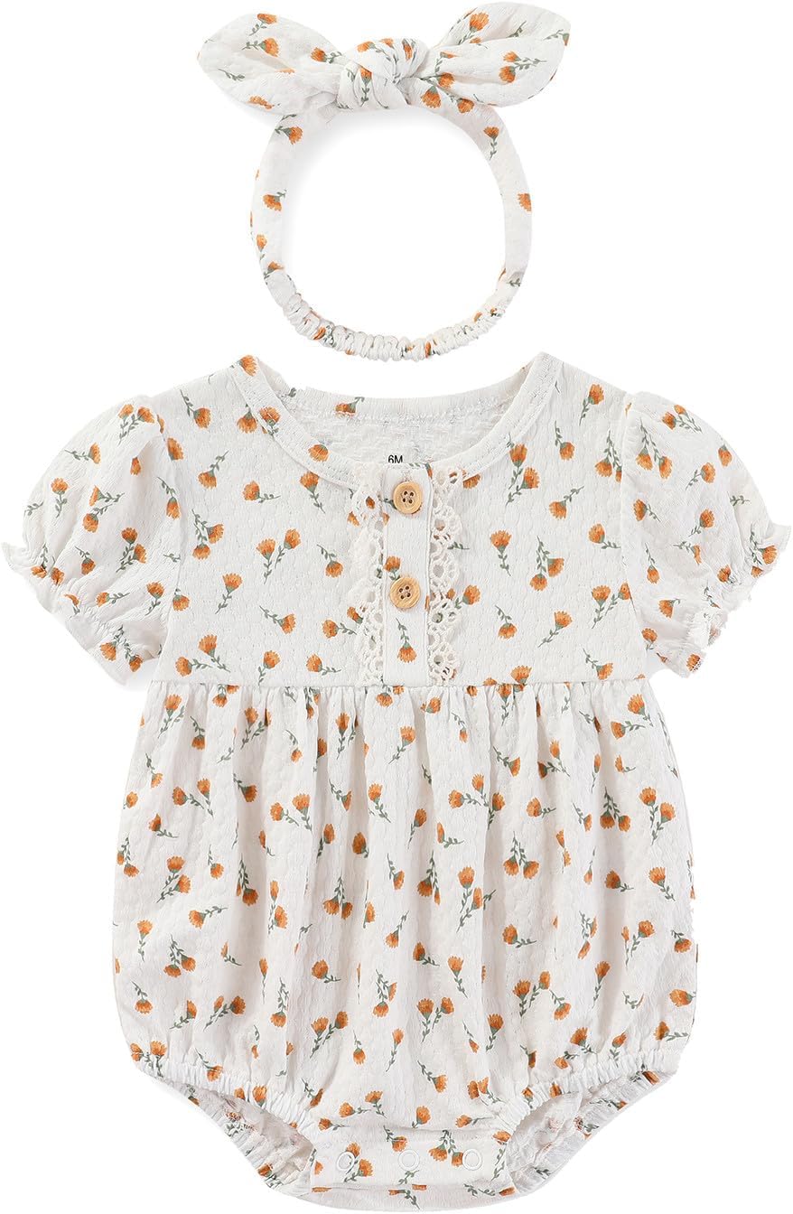 Newborn Baby Girl Bodysuit Suit Baby Clothes Short Sleeve 3 Outfit Bundle Mix Match