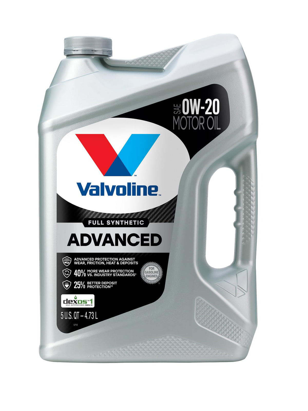 Valvoline Advanced Full Synthetic SAE 0W-20 Motor Oil 5 QT