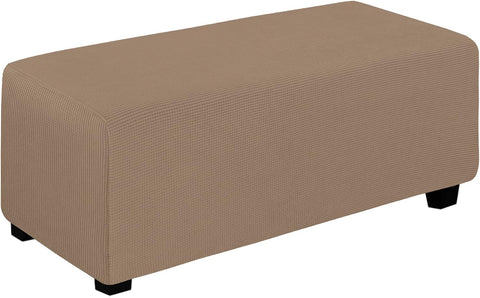 Easy-Going Stretch X-Large Rectangle Ottoman Cover Camel