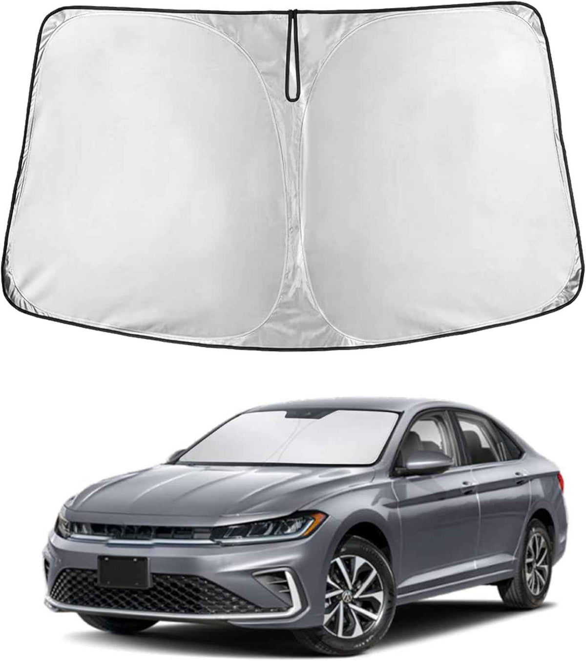 EcoNour Windshield Sunshade Compatible for Volkswagen VW Jetta 2019-2026