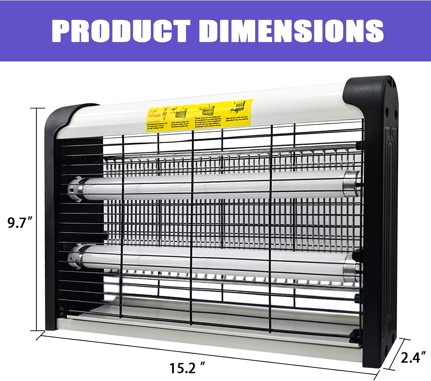 20W Electric Indoor Bug Zapper, Mosquito Trap with UV Light, Insect Killer Eliminator for Home, Office, Restaurant