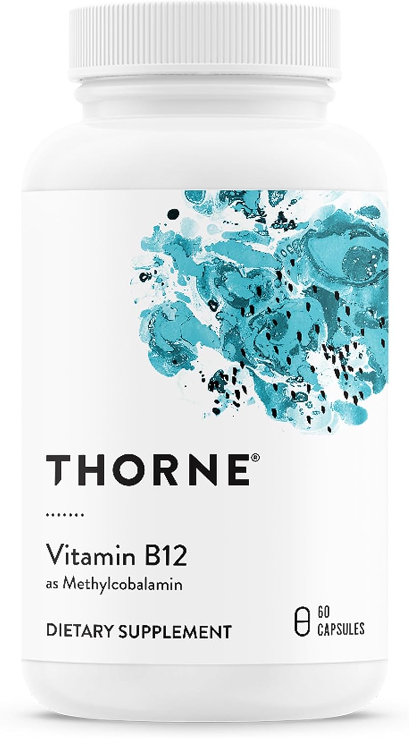 THORNE Vitamin B12 1,000 mcg, Active Methylcobalamin, 60 Capsules