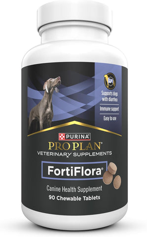 Purina Pro Plan Vet Supplements FortiFlora Dog Probiotic Tablets, 90 ct