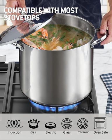 Cooks Standard 16 Quart Extra Large Soup Pot - Induction Cookware