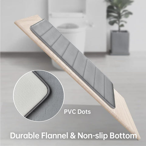 Bathroom Mats Memory Foam Bath Rug Set 3 Piece Non-Slip Bath Mats, Absorbent Shaggy Rugs, Machine Wash, Perfect Plush Bathroom Rugs, BathCarpets Set,Bath Mats for Bathroo Home Decor Accessories