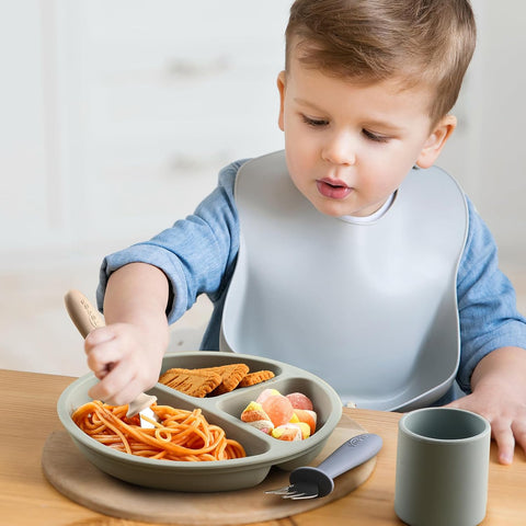 6 Pieces Toddler Forks，Kids Safe Utensils Set with Silicone Round Handle for Self Feeding，18/8 Stainless Steel Baby Forks，Children's Silverware Set BPA Free, Dishwasher Safe