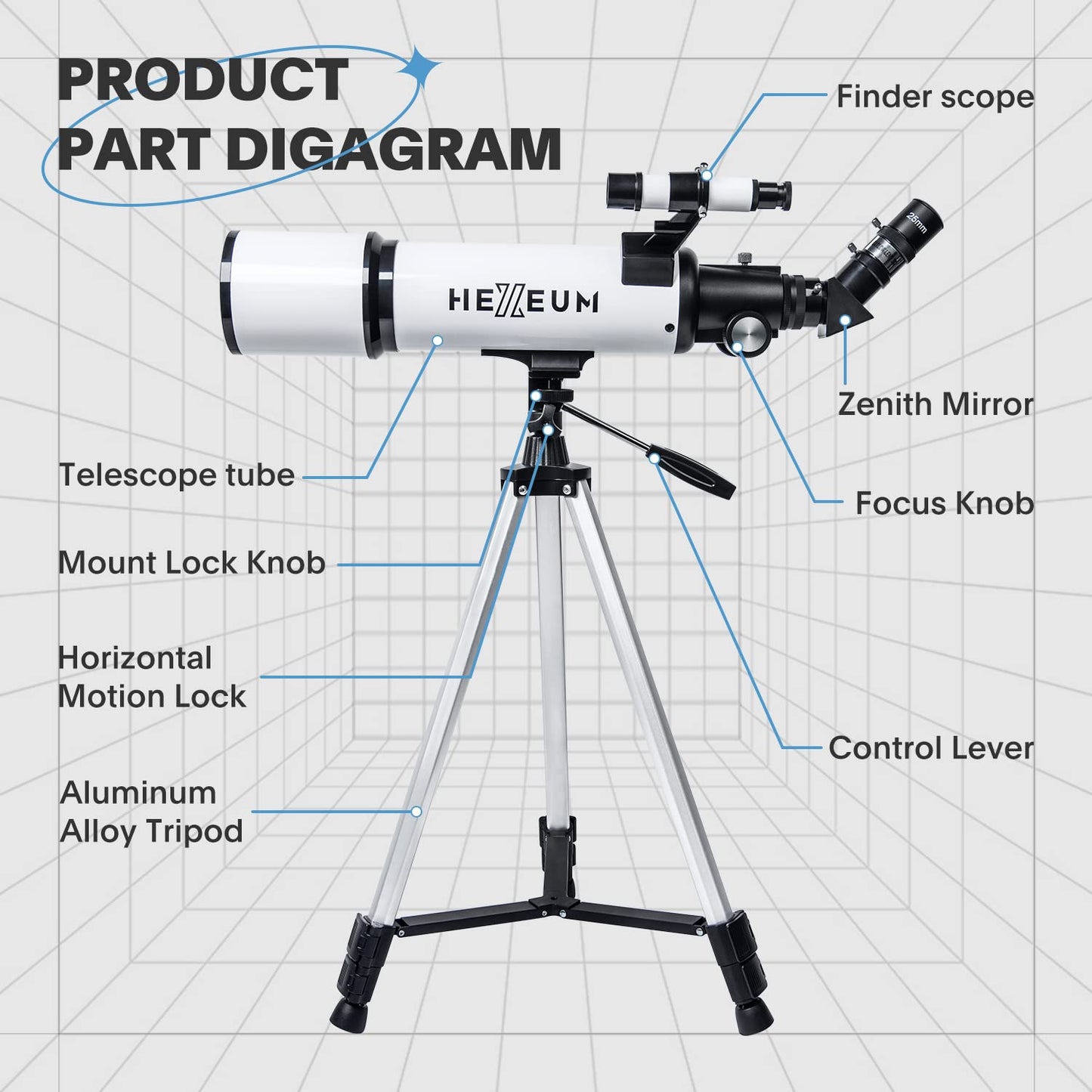 Telescope 80mm Aperture 600mm - Astronomical Portable Refracting, Fully Multi-Coated High Transmission Coatings AZ Mount with Tripod Phone Adapter, Wireless Control, Carrying Bag