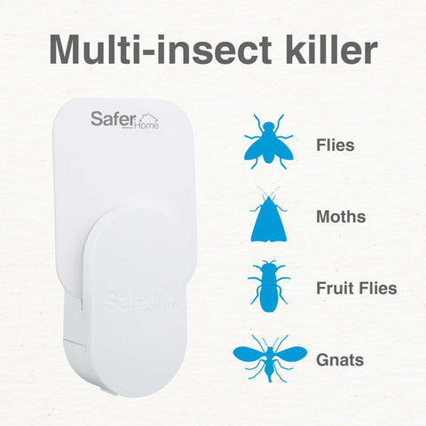 Safer Brand Home SH502-2SR 2 Indoor Plug-in Fly Traps for Flies, Fruit Flies, Moths, Gnats, and Other Flying Insects – 2 Traps + 2 Glue Cards