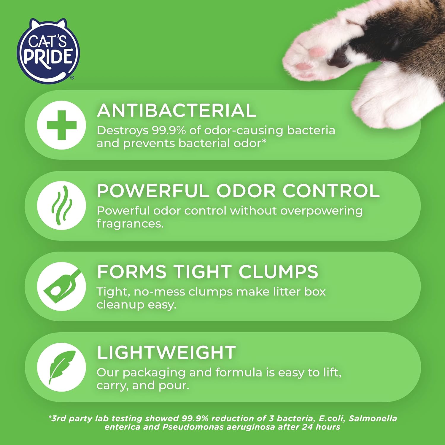 Cat's Pride Antibacterial Litter, Odor-Eliminating Scented 12lb