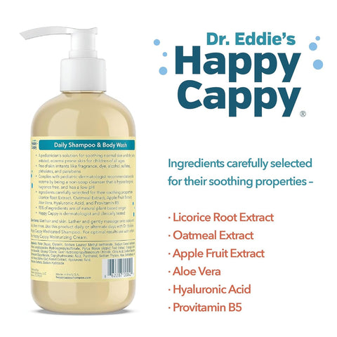 Happy Cappy Baby Shampoo & Body Wash - Infants, Toddlers, & Kids - 8 fl oz