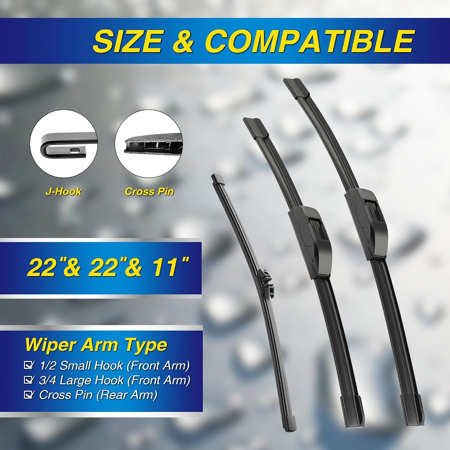 5 PLUS Silicone Windshield Wipers Fits Ford Expedition 2018-2024 (3 PACK)