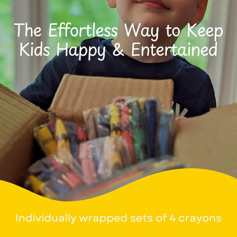 CrayonKing 200 Bulk Crayons, 50 Individually Wrapped 4-Packs