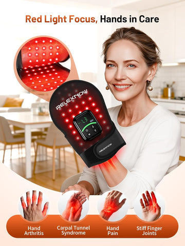Red Light Therapy Glove for Hand, FSA&HSA, 5 Modes 5000mAh Controller