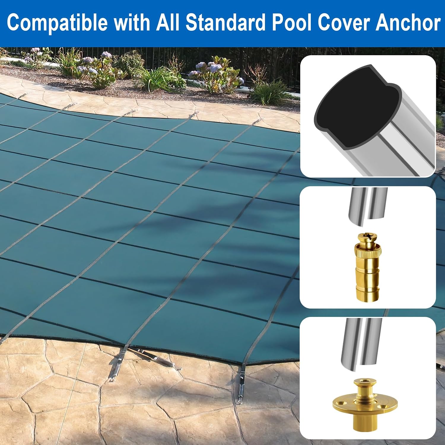 31-1/2 inch Pool Cover Tool Set, Pool Cover Installation Tool with Hex Key