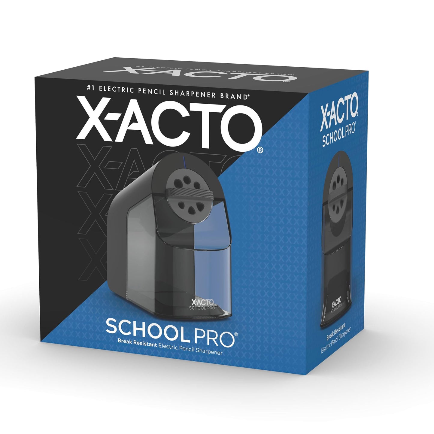 X-ACTO Pencil Sharpener, SchoolPro Electric Pencil Sharpener, Heavy Duty Electric Pencil Sharpener for School, Classroom and Teacher Supplies, Perfect Addition to Homeschooling Supplies, Black