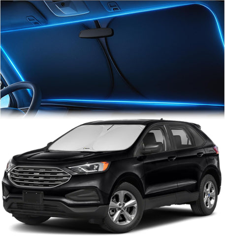 Magnelex Windshield Sun Shade for Ford Edge 2015-2024, Foldable Car Window Sunshade, Heat & UV Visor Cover, Reflective Front Shades Accessories