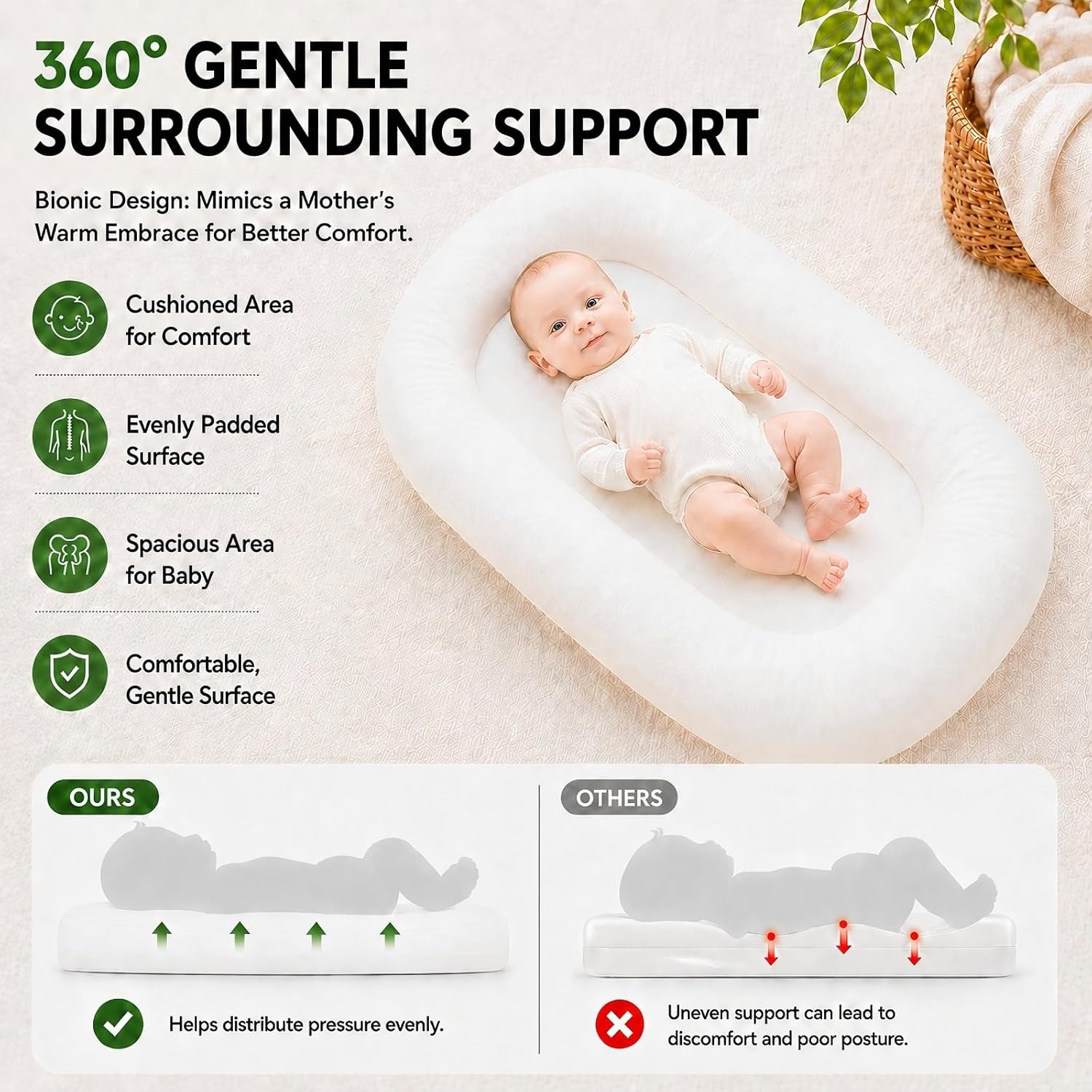 Baby Lounger for Newborns 0-24 Months - Baby Essentials