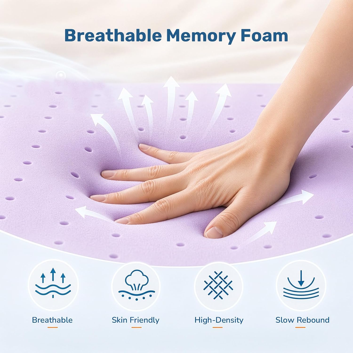 Sweetcrispy 1.5 Inch Full Cooling Gel Memory Foam Mattress Topper