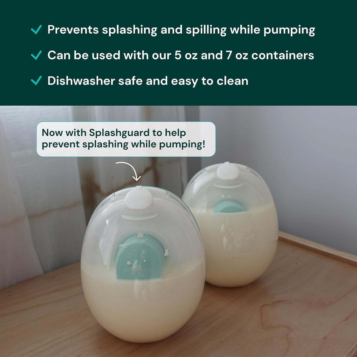 Willow Go 5oz Reusable Milk Containers with Splash Guard - for use with Willow Go Hands Free Breast Pump