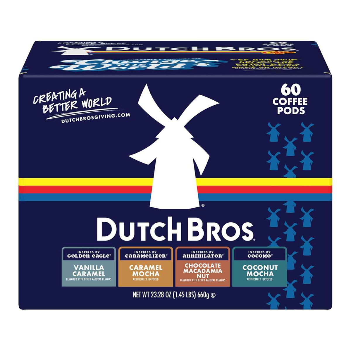 Dutch Bros Flavored Variety Pack, 60 Count, Medium Roast, Coffee Pods