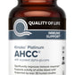 Quality of Life Premium Kinoko Platinum AHCC Herbal Supplement, 750mg of AHCC per Capsule, for Immune Support, Liver Function, Maintains Natural Killer Cell Activity, 1 Pack, 60 Veggie Capsules