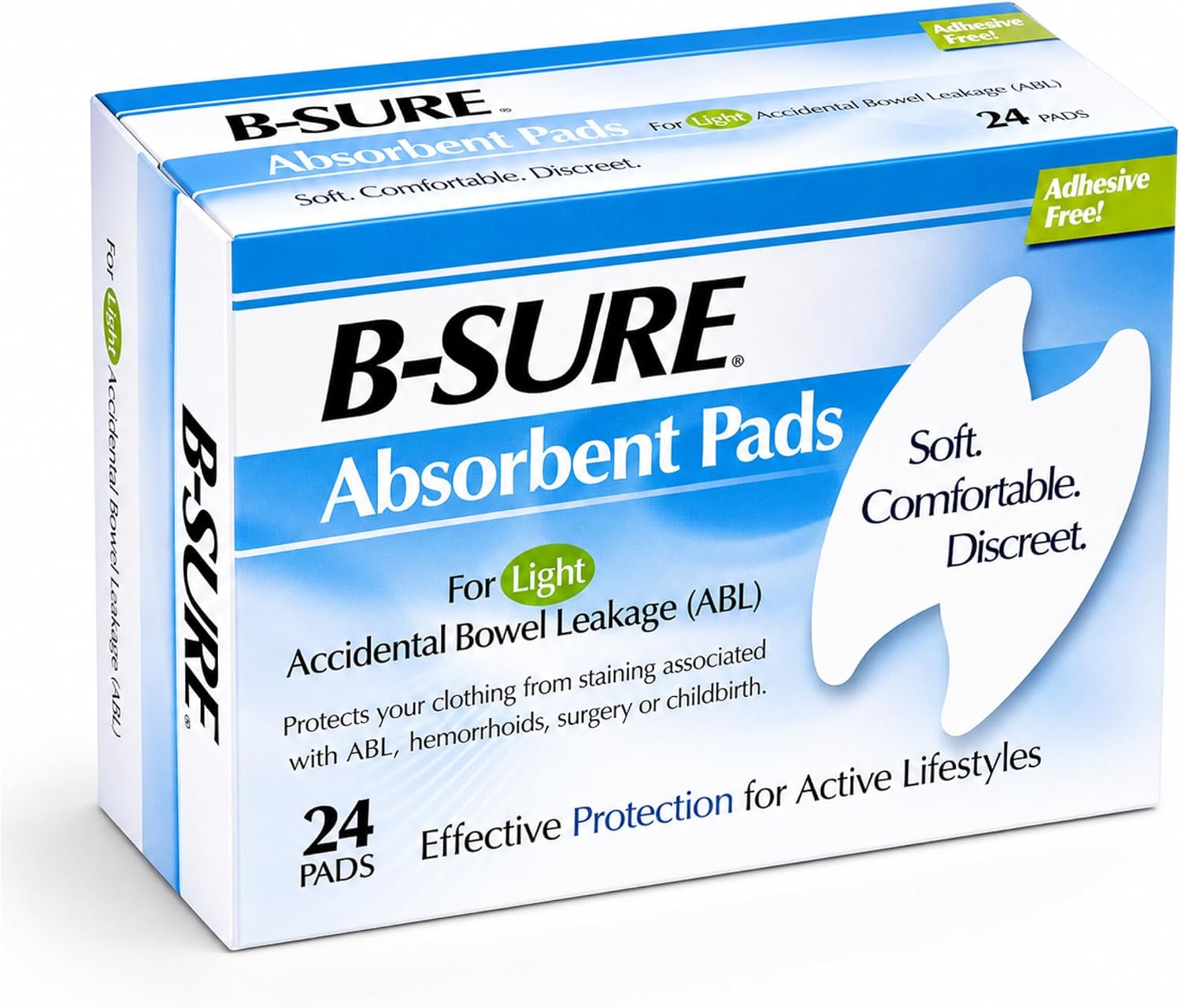 B-Sure Unisex Incontinence Liner Butterfly Shape 14-7031-224, Light, 288 Ct