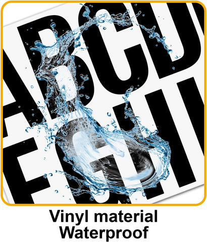 258 Pcs Waterproof 4-Inch Self-Adhesive Vinyl Stickers - Black Alphabet & Numbers for Mailboxes, Signs, Windows, Doors, Vehicles, Home, Business, and Lockers