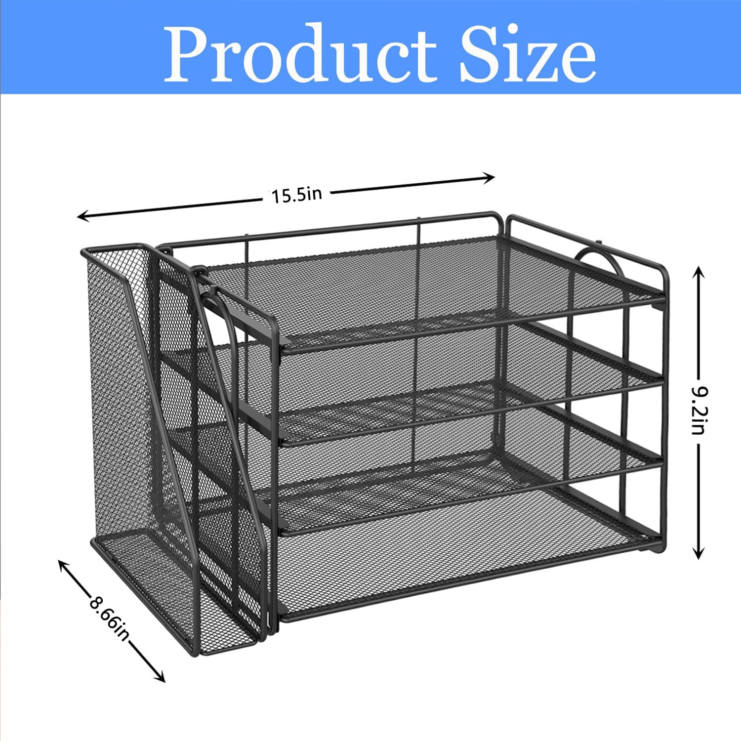 gianotter 4-Tier Paper Organizer With Magazine Holder
