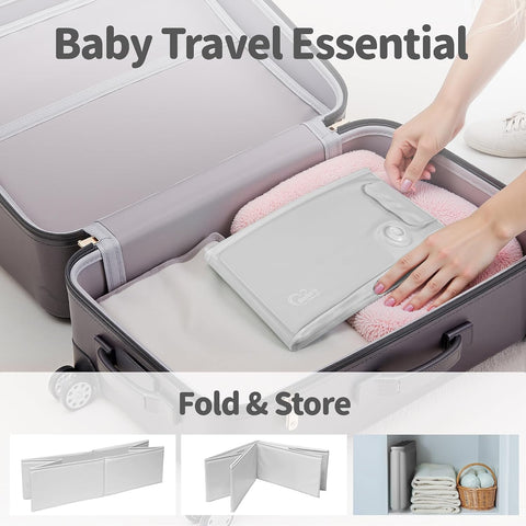 Baby Bathtub for 6M-3Y Toddler, Baby Shower Gifts & Registry Search for Boys Girls, Collapsible & Portable Bathtub for Beach Vacation Travel, Bath Essentials for Toddler, Newborn, Kids