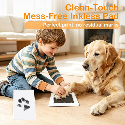 Nabance Inkless Paw Print Kit for Dogs Cat, Mess-Free Pet Paw & Nose Print