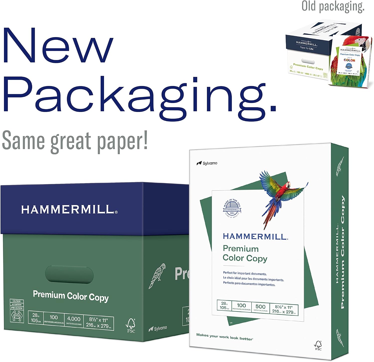 Hammermill Printer Paper, Premium Color 28 lb Copy Paper, 19 x 13-3 Ream (1,500 Sheets) - 100 Bright, Made in the USA, 106126C