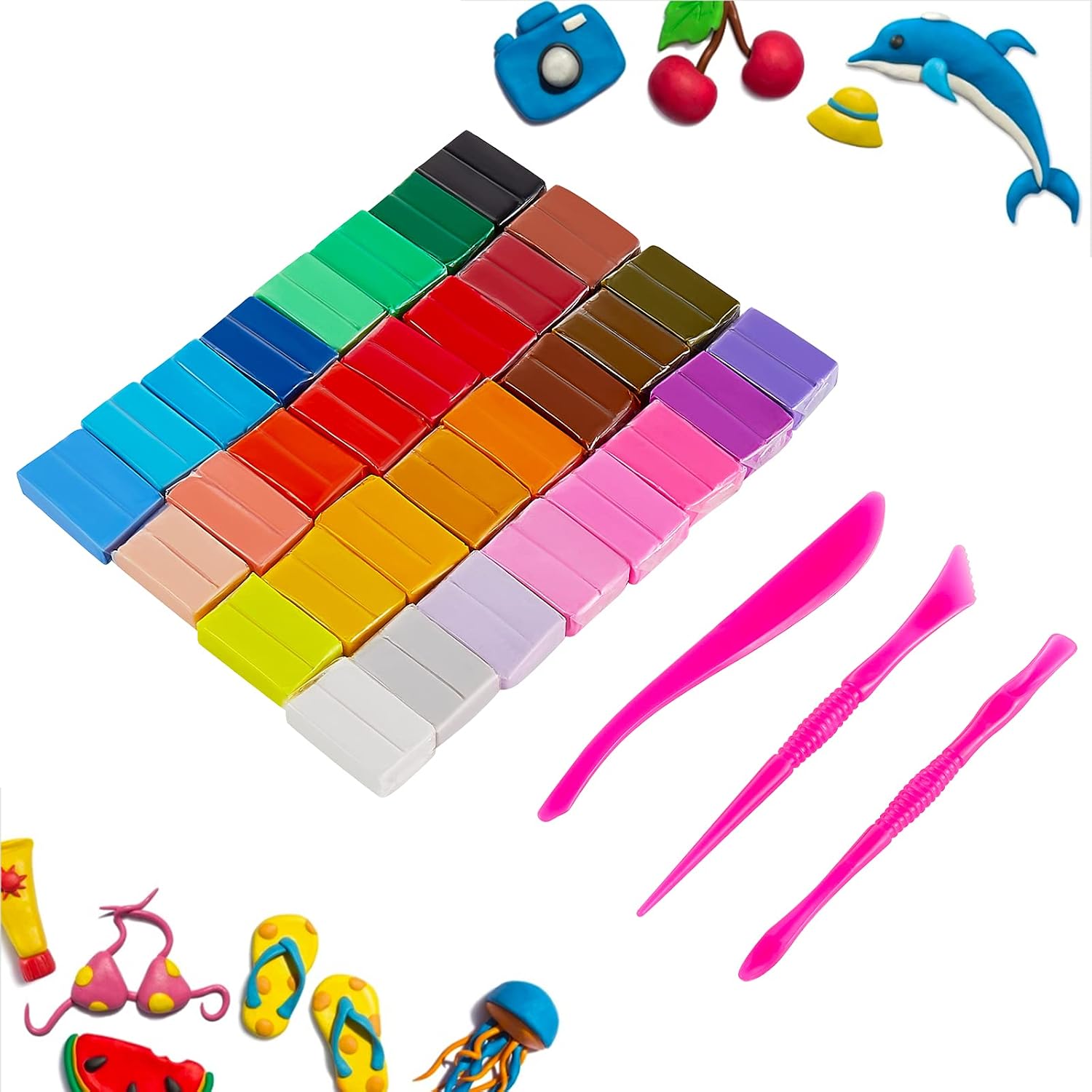 CiaraQ Polymer Clay Kit, Mini Modeling Clay Set