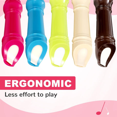 CONJURER 10Pc Soprano Recorder Instrument for Kids Student - German Fingering 8 Hole Flute ABS Descant Recorders for Beginners with Cleaning Rod and Bag for Kids over 3 Years Old