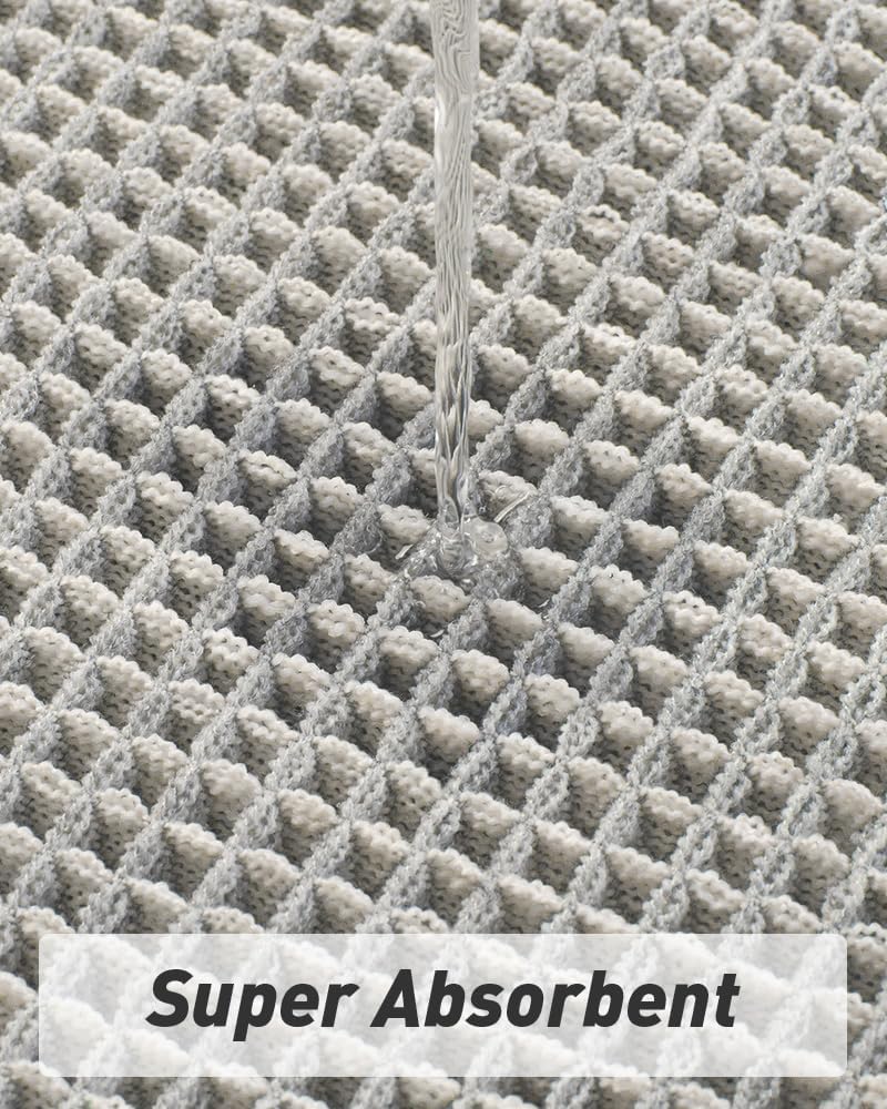 Upgraded Waffle Bath Mat Ultra Absorbent Non Slip Bathroom Mat, 18" x 30"