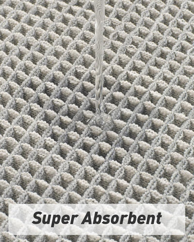 Upgraded Waffle Bath Mat Ultra Absorbent Non Slip Bathroom Mat, 18" x 30"
