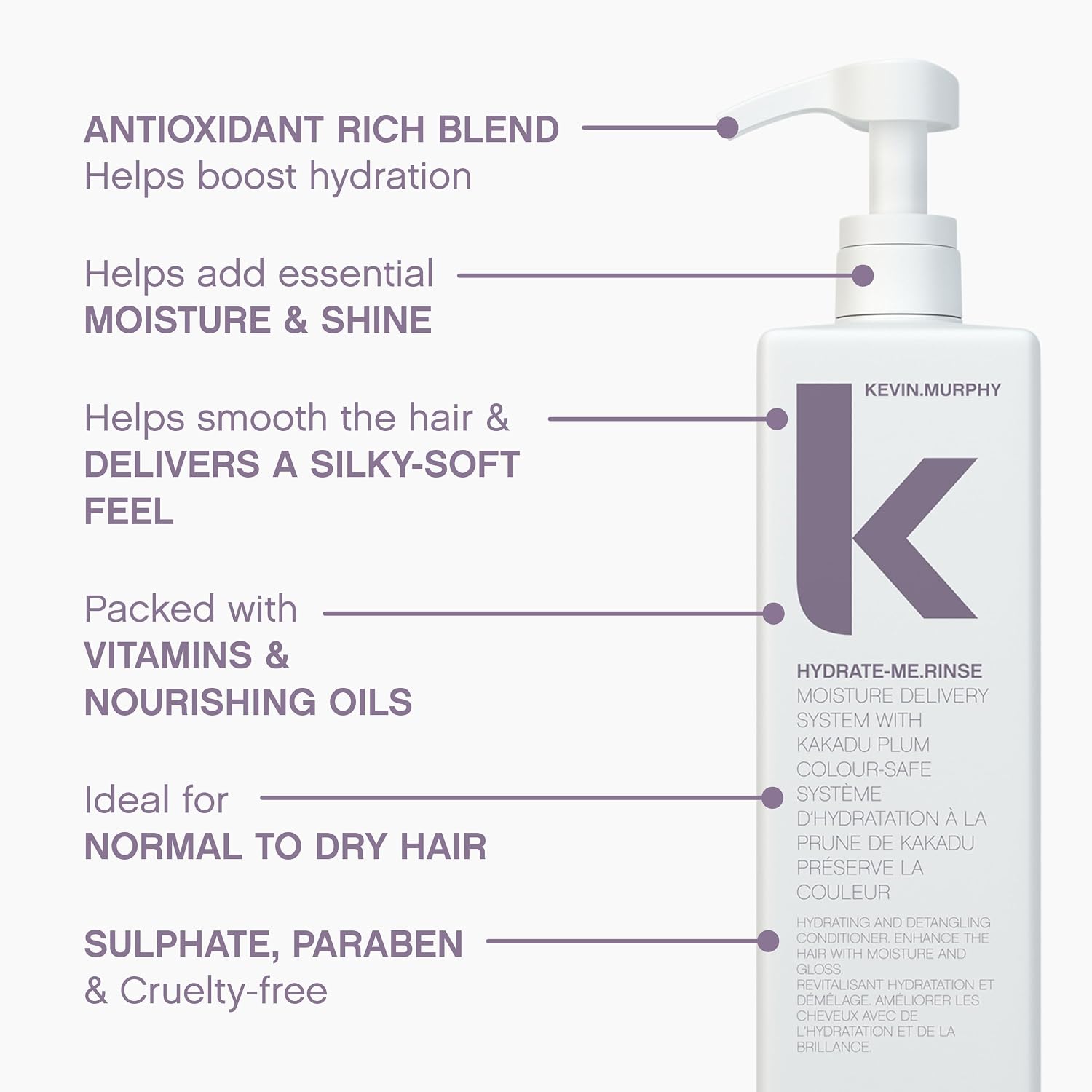 KEVIN.MURPHY HYDRATE-ME.RINSE Moisturising Conditioner, 33.8 fl oz
