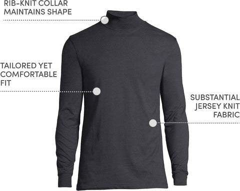 Lands' End Men's Super-T Mock Turtleneck