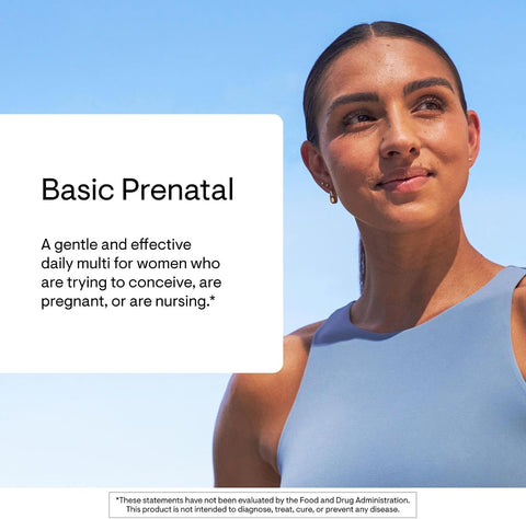 THORNE Basic Prenatal, Includes Active Folate, Choline & Iron, 90 Capsules