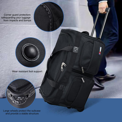 42'' Large Rolling Duffle Bag w/Wheels and Handle