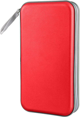 Siveit CD DVD Cases 96 Capacity Disc Storage Binder for Car(Red)