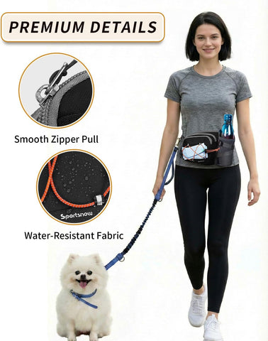 sportsnew Hydration Waist Pack with Water Bottle Holder, 2L Large Fanny Pack for Running Hiking Dog Walking, Water-Resistant Crossbody Waist Bag for Men Women