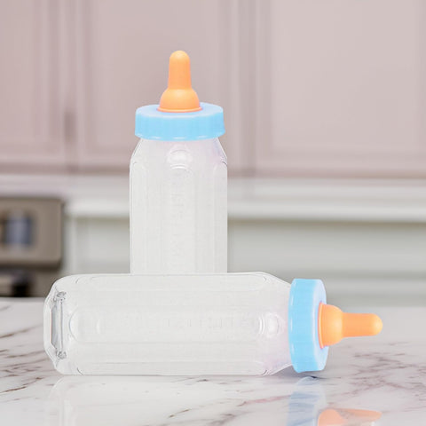 Blue Fillable Baby Bottle Favor - 5" (2 Ct.) - Adorable & Versatile Event Keepsakes - Perfect for Baby Showers, Gender Reveals, and Special Occasions