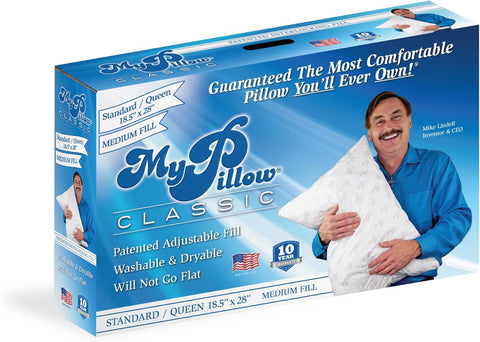 MyPillow Bedding Bed Pillows for Sleeping Queen Size, Perfect for Back, Stomach or Side Sleepers - My Pillow Classic Pillow [Queen, Medium]
