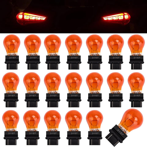 ecocstm 20 PCS 3157 Tail Light Bulb, Miniature 4157 Brake Light Bulb