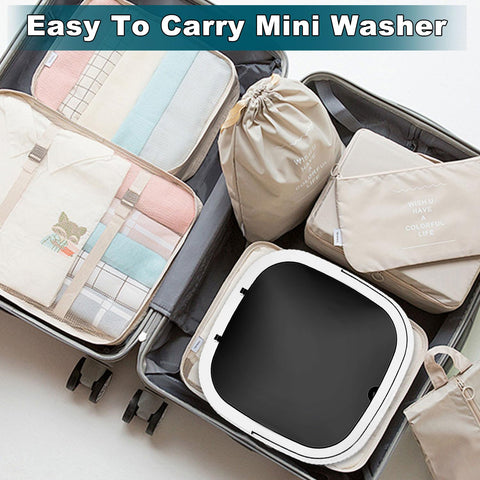 Mini Portable Washing Machine Small - 16L 60W Portable Mini Washing Machine with Spin, Mini Lavadora Portatil Washer Foldable, Small Washing Machine Portable Used for Travel Blue