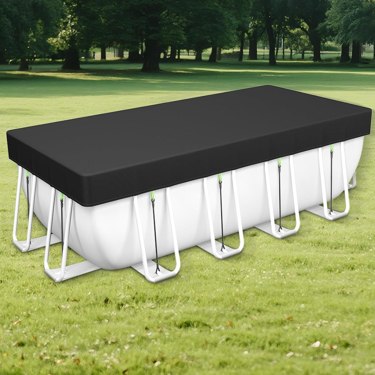 Safana 12x24 ft Rectangle Winter Pool Cover for Above Ground Pool 420D