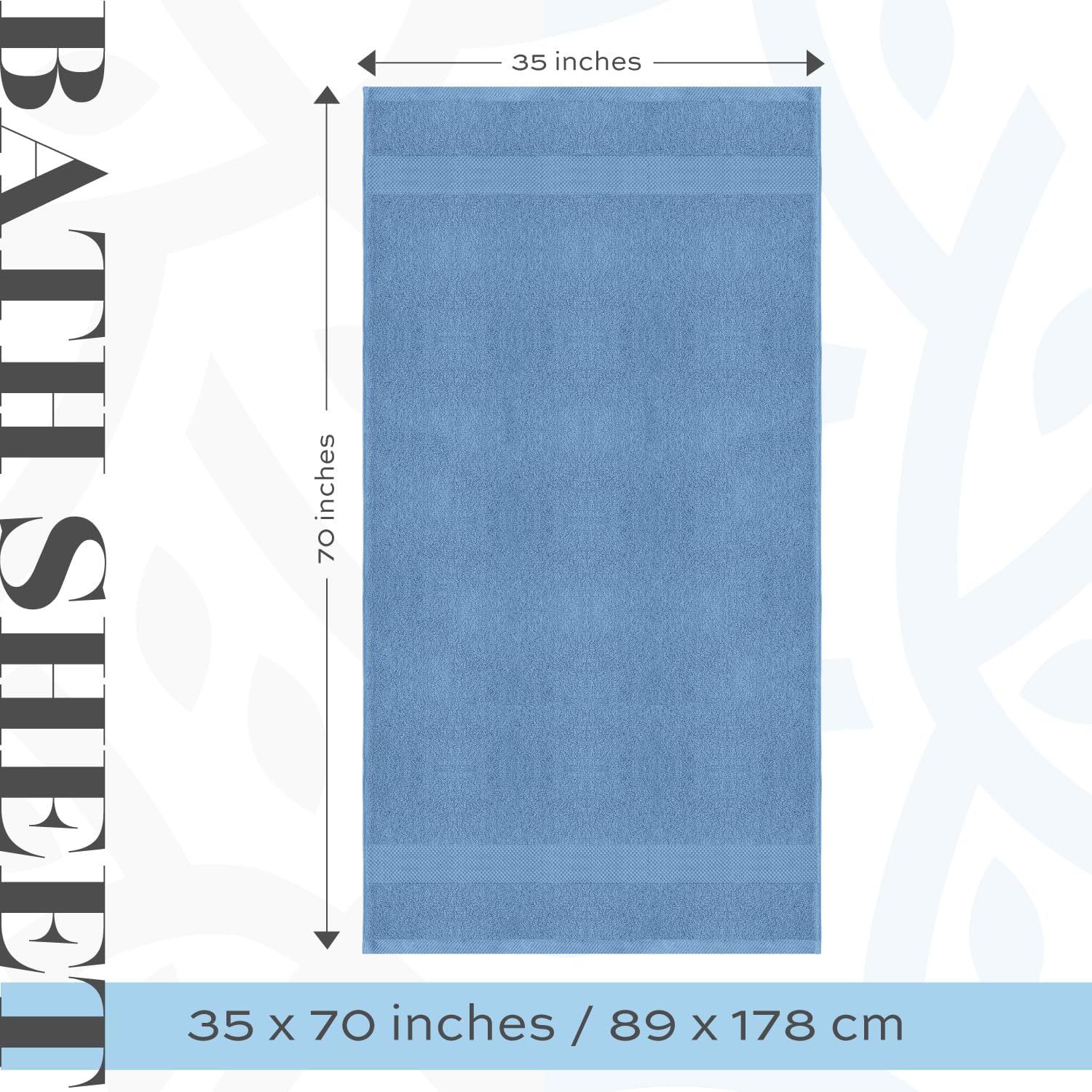 White Classic Luxury Light Blue Sheets 2 Pack - Extra Large 35x70