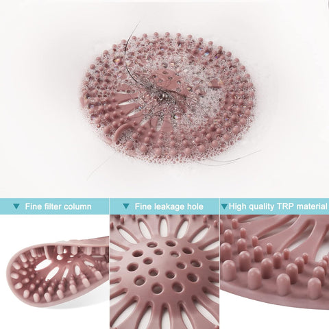 Gotega 5 Pack Sink Drain Strainer, Hair Catcher for Bathroom Tub Shower