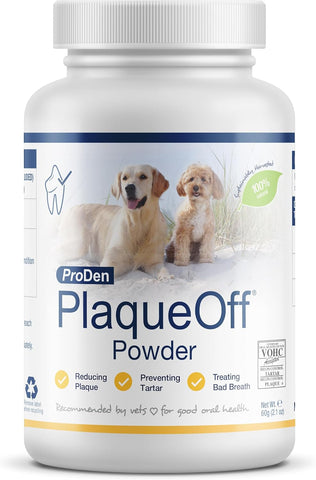 ProDen PlaqueOff Powder for Dogs - Dog Tartar and Plaque Remover - 60g